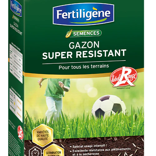 Gazon Super Résistant Label Rouge - 1kg - 40m² FERTILIGENE