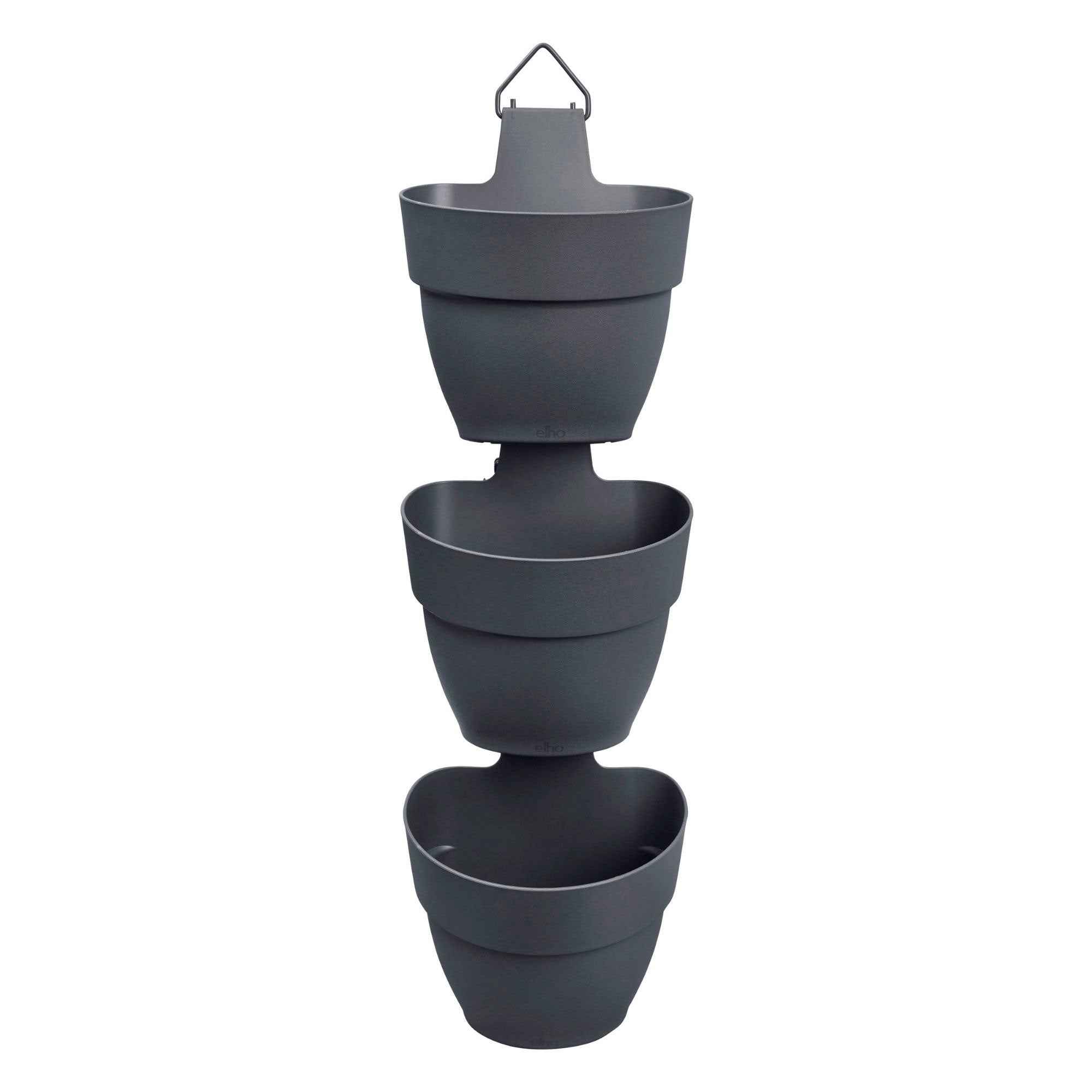 3 Pots de fleurs Vibia campana forêt Anthracite ELHO - Image 3